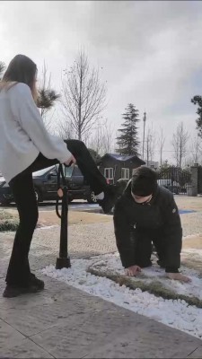 【辰辰】冰天雪地户外遛狗骑马 bf23262