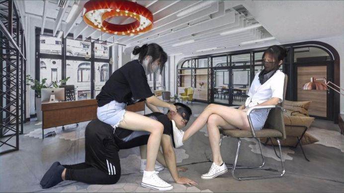 SM连续剧《女老大逗卧底》第一集【南国原创】3D立体拍摄剧情踩踏踢裆舔鞋YC-220620-2