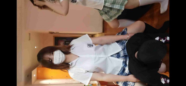 jk学生妹双人骑马，全体重踩踏 YC-220424