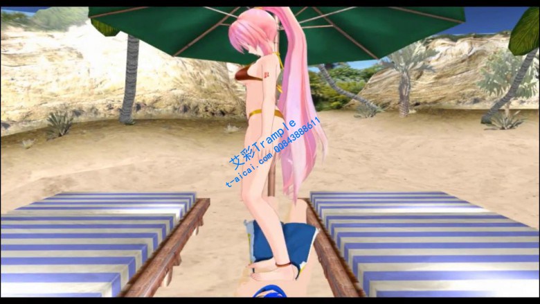 MMD动漫踩踏系列三个妹子踩毯子 R-190630-2