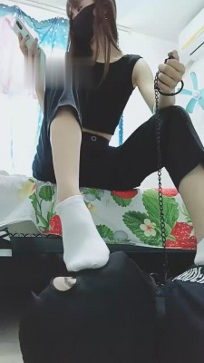 【美娜格格】原味白棉袜气味羞辱 bf21810