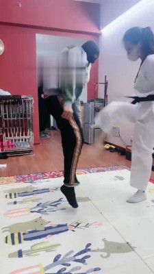 【小祖宗S】双跆拳道女神暴力踢踹 bf19334