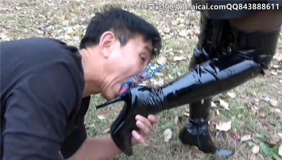 冷柔长靴户外骑乘羞辱老