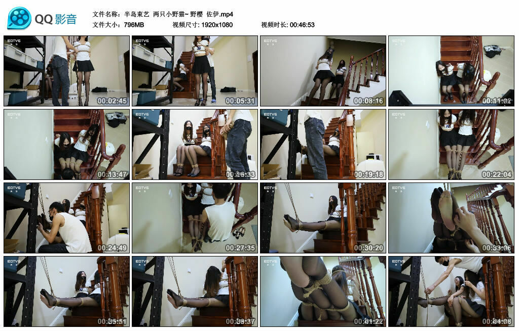 【半岛束艺】两只小野猫~ 野樱 佐伊_HD绳艺资源