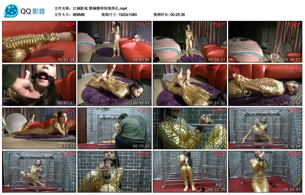 【江楠影视】雅楠镣铐狗笼挣扎_HD绳艺资源